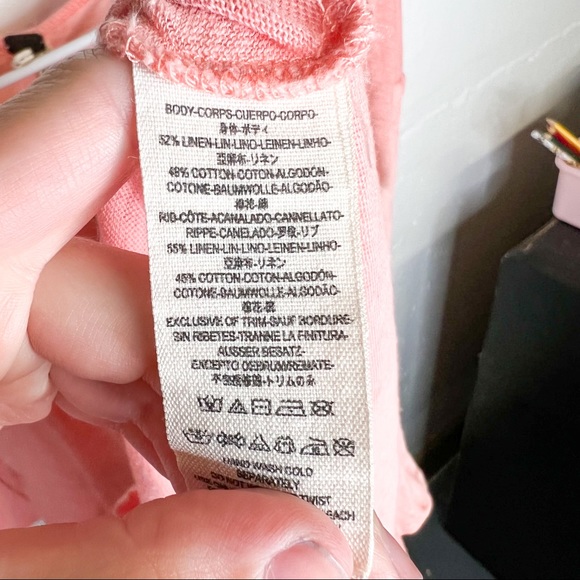 Free People Care FP Heritage Henley Rose Coral Boho Flowy Shirt Size Small - Picture 10 of 10